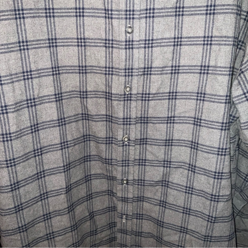 UNTUCKit Shirt Mens 3XL Grey & Blue Flannel Button Up Long Sleeve Casual Hiking - Picture 3 of 12